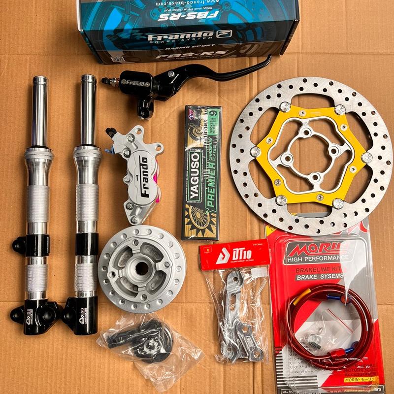 Combo lên phanh đĩa cho wave 4 pis full bộ 9 món cao cấp thái lan Cao Su Phụ Tùng