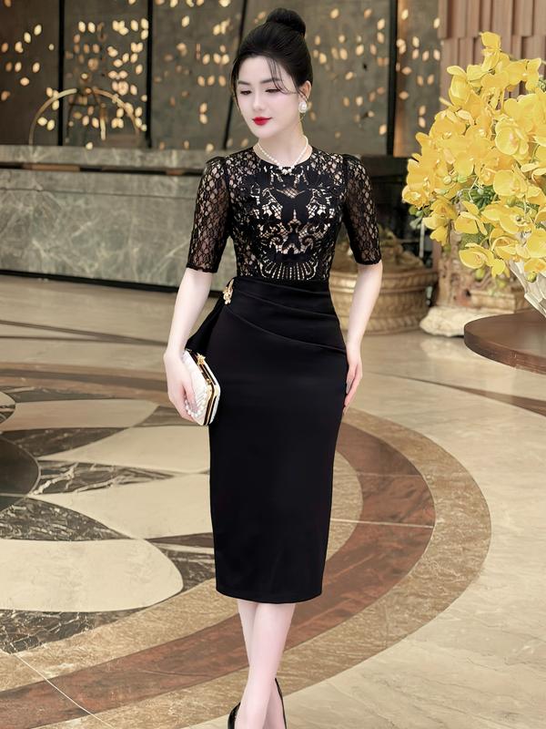 [MIỄN SHIP] MDU4382 Váy Umi phối Ren 2 Lớp - Thiết Kế Họa Tiết Cánh Bướm Độc Đáo Dành Cho Nữ Women  Dress Tay Phồng