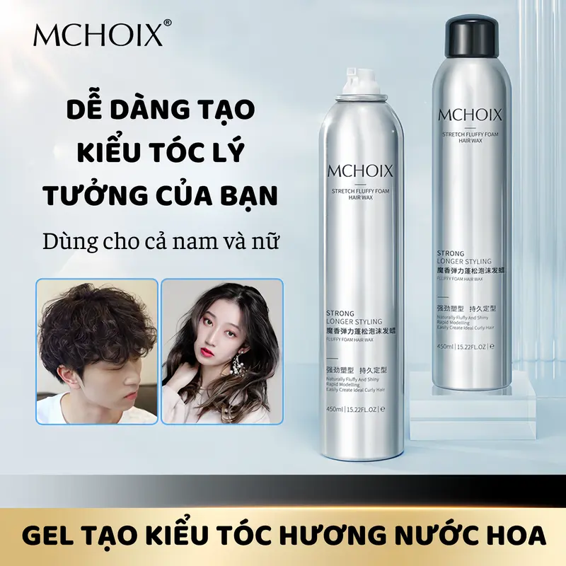 Gel Bọt Giữ Nếp Tóc Xoăn, Làm Phồng Chân Tóc, Bồng Bềnh Mchoix Tạo Kiểu Dễ Dàng, Dưỡng Ẩm, Bảo Vệ Tóc, Dành Cho Cả Nam Và Nữ 2
