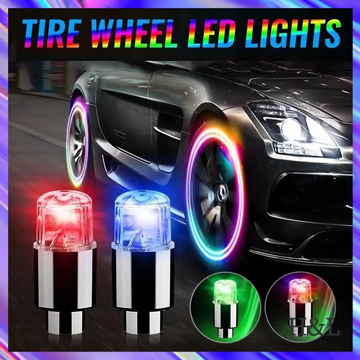 Tire Light LED Wheel Car Motorcycle Decorative Riding Night Running