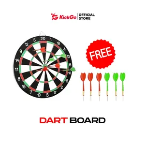 KickGo Dart Board 17inch Besar Papan Dart Game Panahan Dinding DartBoard Busur Olahraga Lemparan