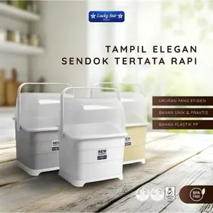 Lucky Star - TEMPAT SENDOK HOLDER + TUTUP FELICIA JUMBO CULTERY HOLDER