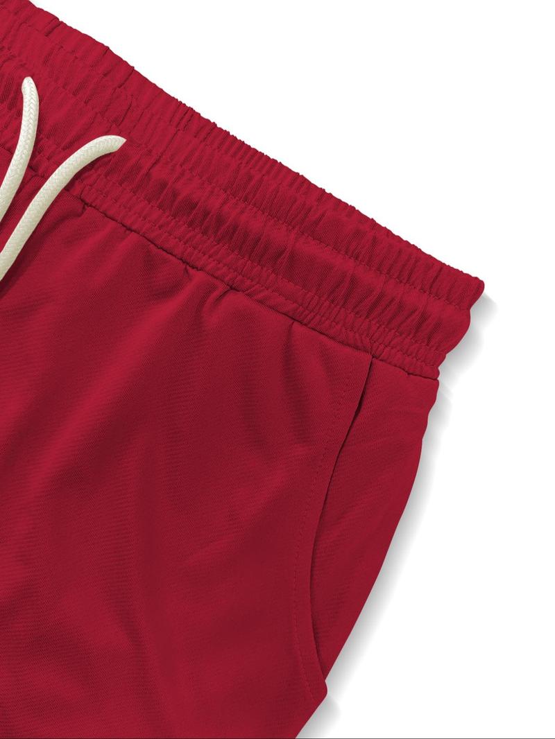 Product Introduction of Men's Letter & Figure Print Drawstring Waist Shorts, Regular Fit Casual Pocket Design Shorts for Summer, Men's Bottoms for Daily Wear 9