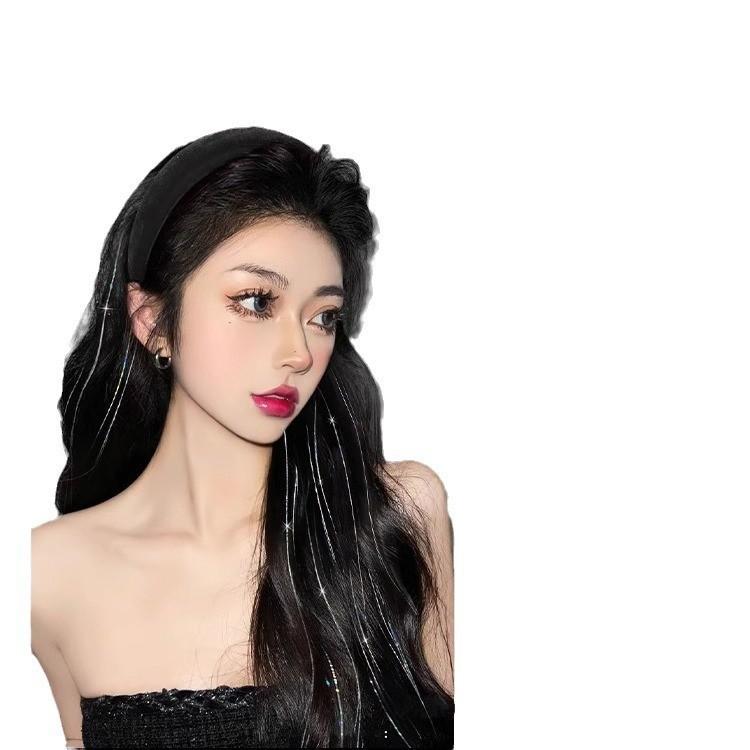Ear-Hanging Dyed Wig Set One-Piece Seamless Feather Hair Extension Artifact Headdress Ear-Hanging Dyed Patch 4