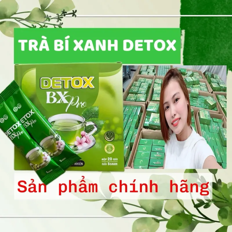 Trà Bí Xanh Detox nâng cấp mới. Tặng dây đo 1,5m