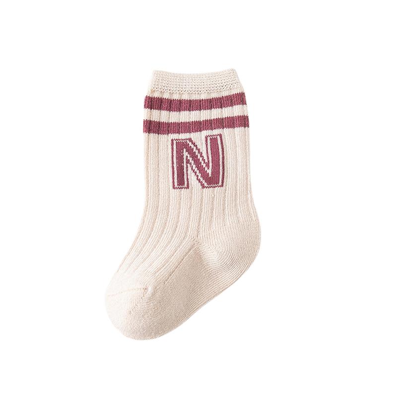 Kids Toddler Ankle Socks Soft Breathable Cute Letter Print Crew Socks 8