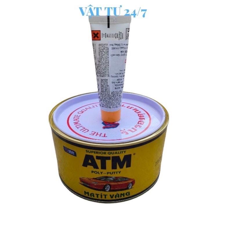 Bột Trét Sắt Gỗ Bả Matit Vàng Atm 1kg 2 thành phần 0