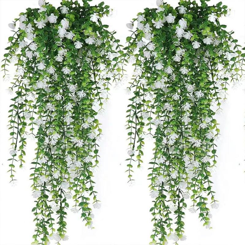  Hoa Bạch Đàn Hoa Trà Nhân Tạo Dài 76cm Treo Tường Bằng Mây Cây Giả Đám Cưới Dây Leo Lá Xanh Thích Hợp Cho Vườn Và Trang Trí Nội Thất 