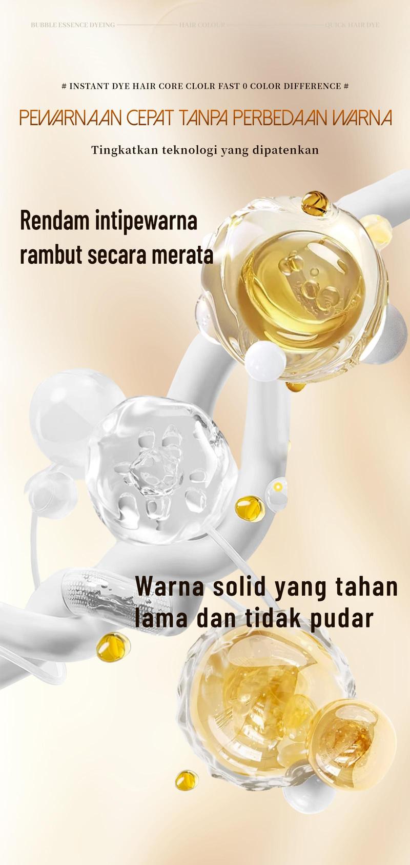 Product Introduction of 【FAJAZZ+Masker rambut gratis】150ML/5PCS  Pengoperasian sederhana, penyimpanan mudah, pewarna rambut beraroma, pewarna rambut jenis gelembung. 8