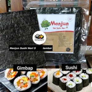 Manjun Nori Halal Seaweed Rumput Laut Korea Yaki Sushi Gimbap