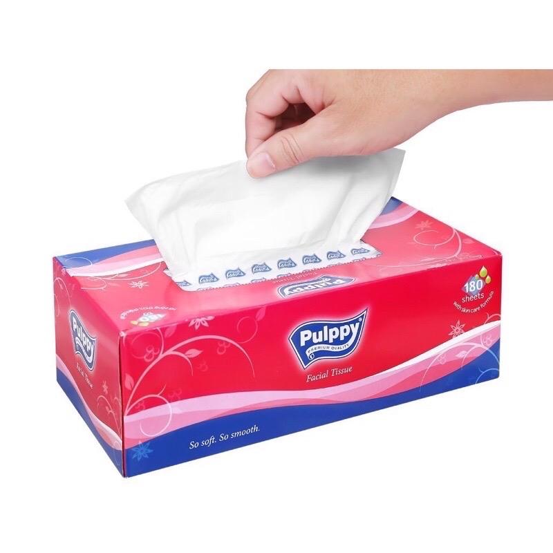 1 thùng 50 hộp khăn giấy rút Pulppy (180 tờ/hộp, khăn giấy rút, khăn giấy vệ sinh Giấy Ăn