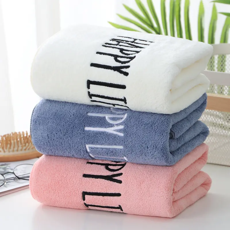 Khăn lông cừu san hô, mật độ cao, có thể được cắt, khóa, che phủ, chất liệu Microfiber, thích hợp làm quà tặng hoặc quà tặng làm đẹp, nhà máy Bán Buôn Nhà Tắm Khăn Tắm