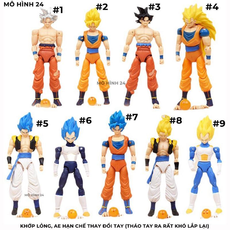 CÓ KHỚP Đồ chơi mô hình son goku gogeta goku blue vegeta goku vô cực ui có khớp cử động được giá rẻ dragonball figma
