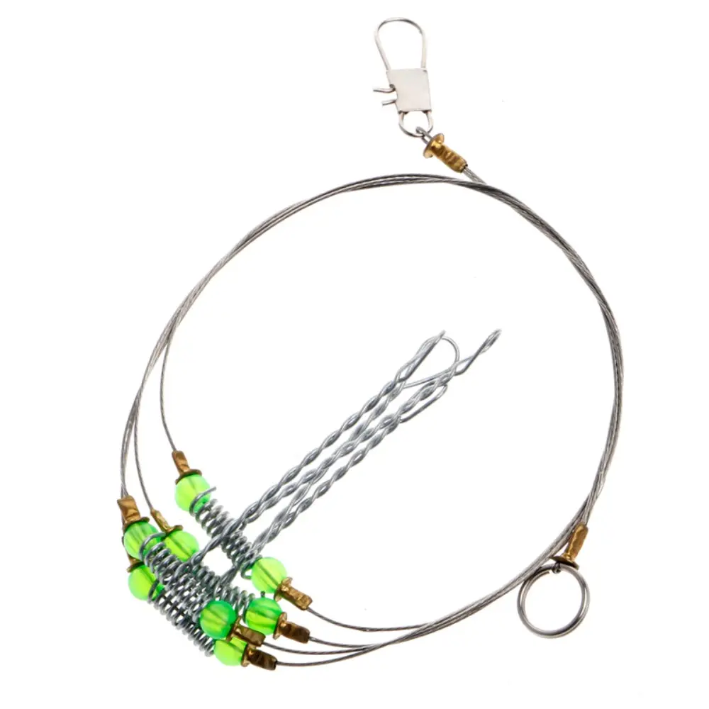 Anti-Winding Fishing Hooks Anti-Winding Swivel String Stainless Steel Wire Leader Wire Leader Fish Hooks Fishing Wire Anti-Winding Swivel String Fishing Hook Fishing Lure
