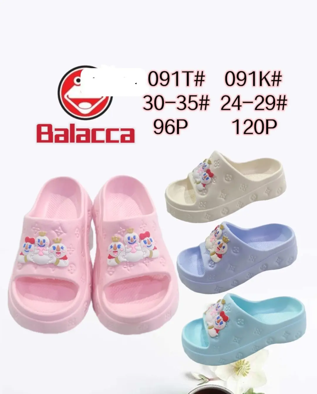 Sandal Selop Mixue Anak Perempuan Balacca 091T - Ukuran 24-35 - Terlaris 2023 Fashion - Kaki