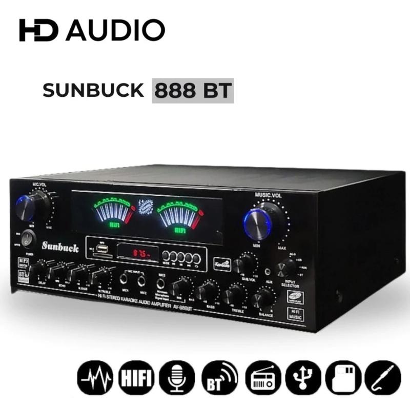  Âm Ly Bluetooth Karaoke Gia Đình 700W Sunbuck AV-888BT Âm Thanh Cực Chất Đánh Nhạc Siêu Hay Kết Nối Được Sub Hơi 