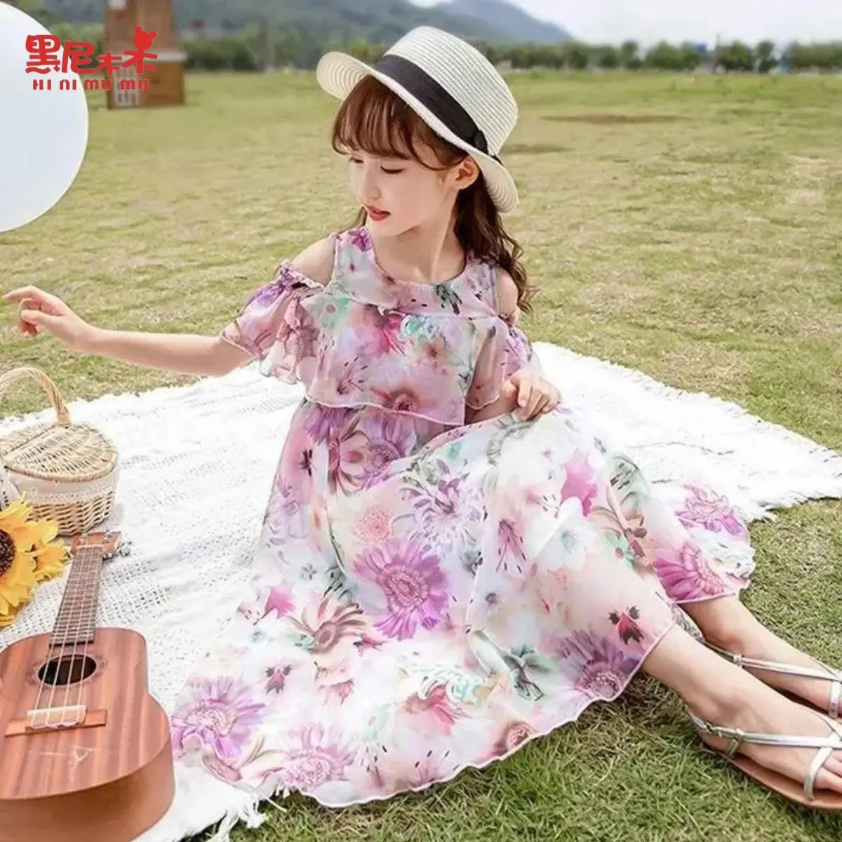Váy Công Chúa Vải Voan Hoa, Thời Trang, Dành Cho Trẻ Em Lớn Hơn, Hàng Mới Về 2025, Váy Bé Gái, Quần Áo Mùa Hè, Thích Hợp Cho Bé Gái