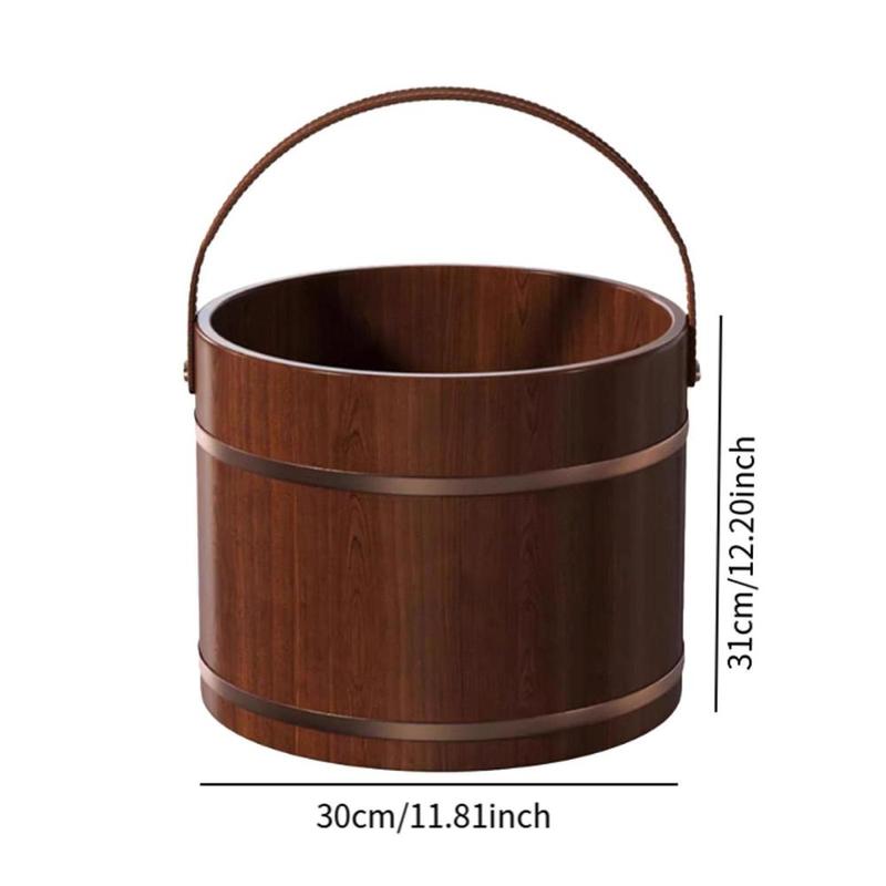 Product Introduction of Wood Foot Bath Comfortable Reusable Portable Thicken Foot Bath Basin Foot Soaking Tub for Bedroom Outdoor Sauna Bathroom Travel 0