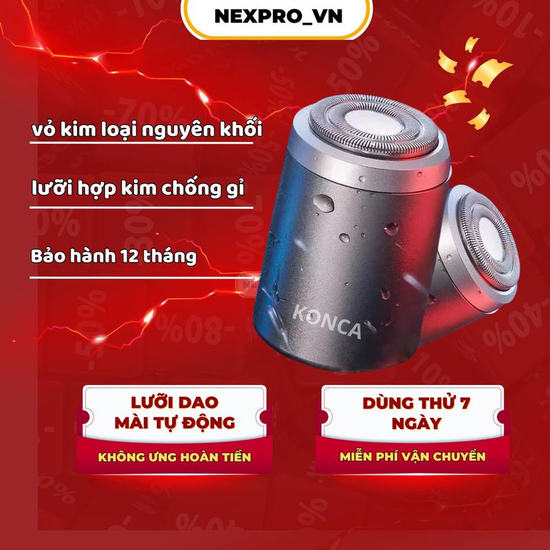 Máy cạo râu mini cầm tay bỏ túi 2024 dễ dang mang đi du lịch