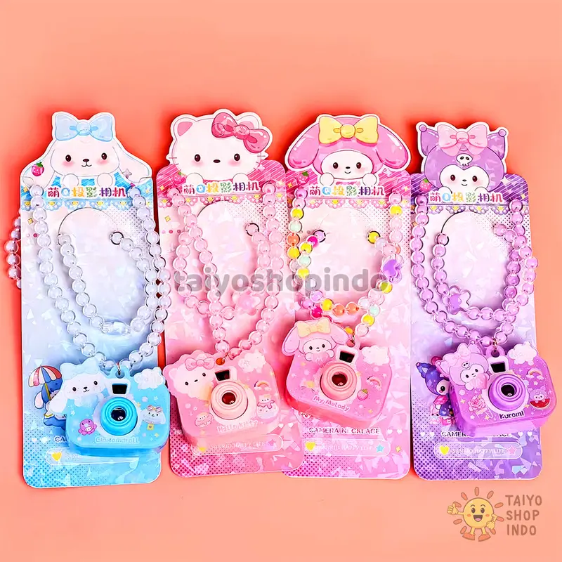 TAIYO Kamera Proyektor Kalung Sanrio Karakter Camera Projector Gambar DIY Guka Gooka Mainan Anak 2