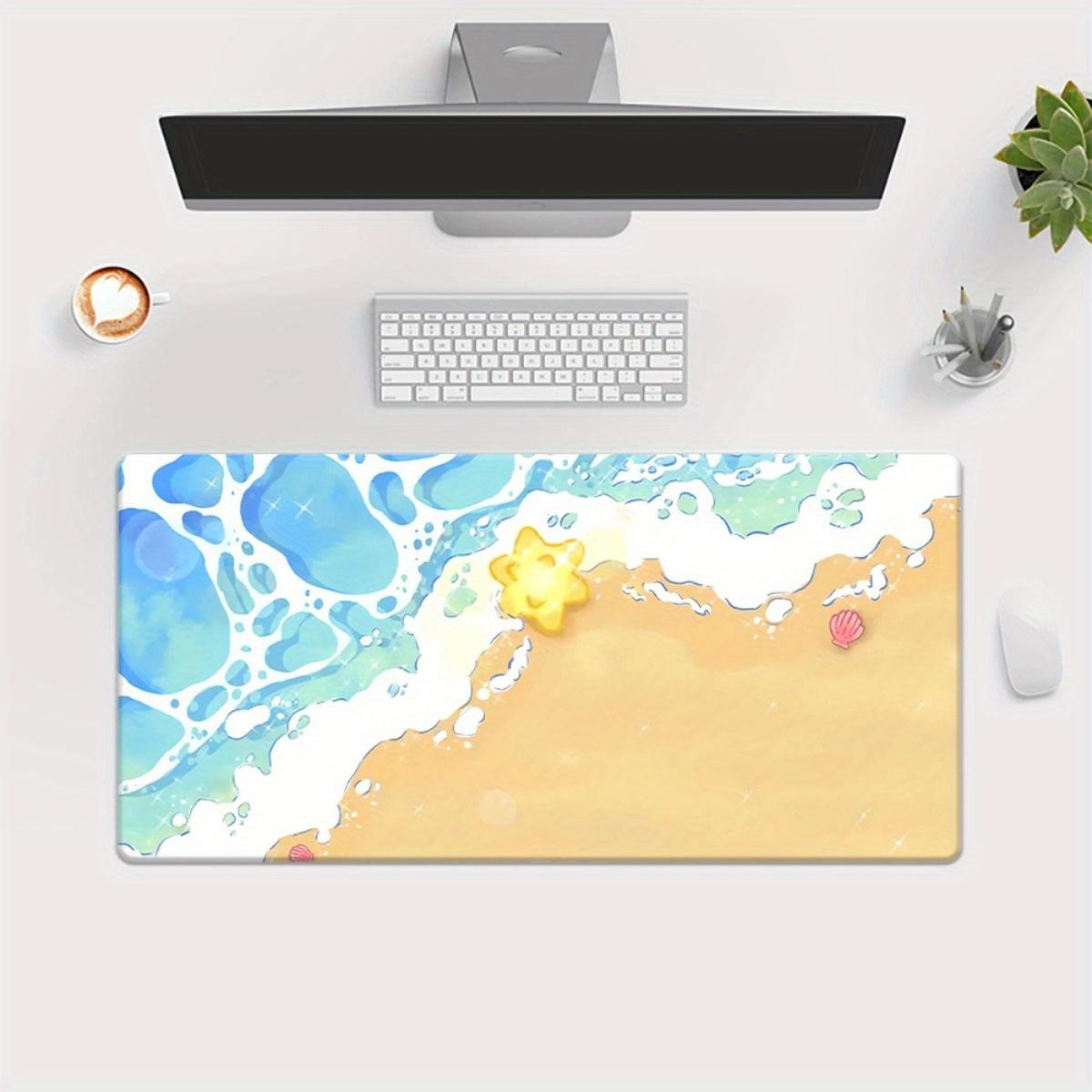 1 Beach Wave Pattern Printed Desk Mat, Multifunctional Extra Large ...