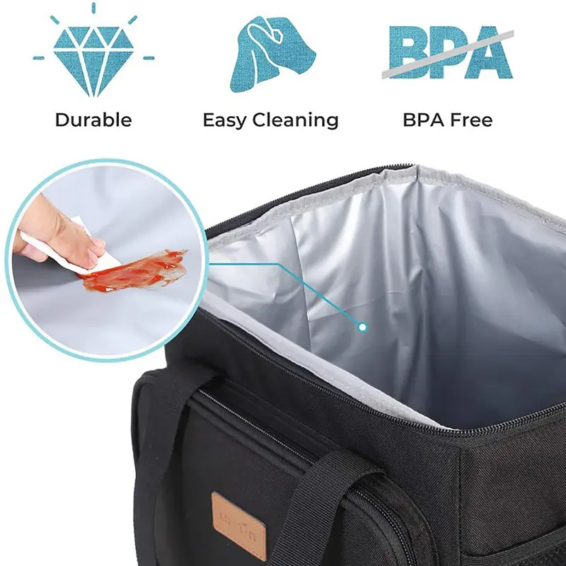 Large Capacity Portable Picnic Bag, Waterproof Single Shoulder Crossbody Thermal Bag, Outdoor Car Ice Bag, Picnic Backpack for Camping & Hiking 4