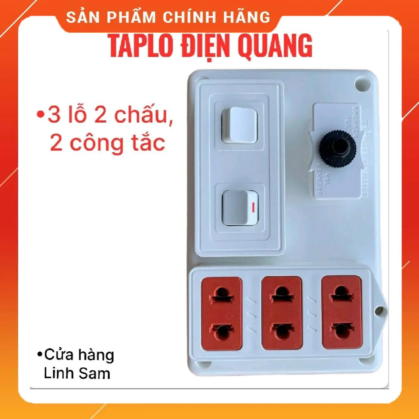Bảng Điện Nổi/Taplo 1 Công Tắc, 2 Công tắc, 3 Công Tắc,3 Lổ Ghim Điện Quang An Toàn Tiết Kiệm