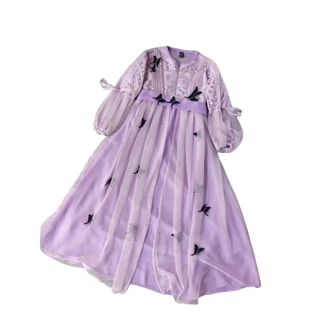GAMIS TANIA ANAK PEREMPUAN GAUN ANAK LUCU TERBARU CERUTY ITTY CREP BROKAT Muslim Nyaman Baju Panjang