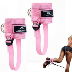 Puño de tobillo ajustable para máquina de cable, 1 par de correas de tobillo de entrenamiento de gimnasio acolchadas y cómodas, sobornos de piernas, correa de tobillo con peso de glúteos, correas de piernas para máquina de cable