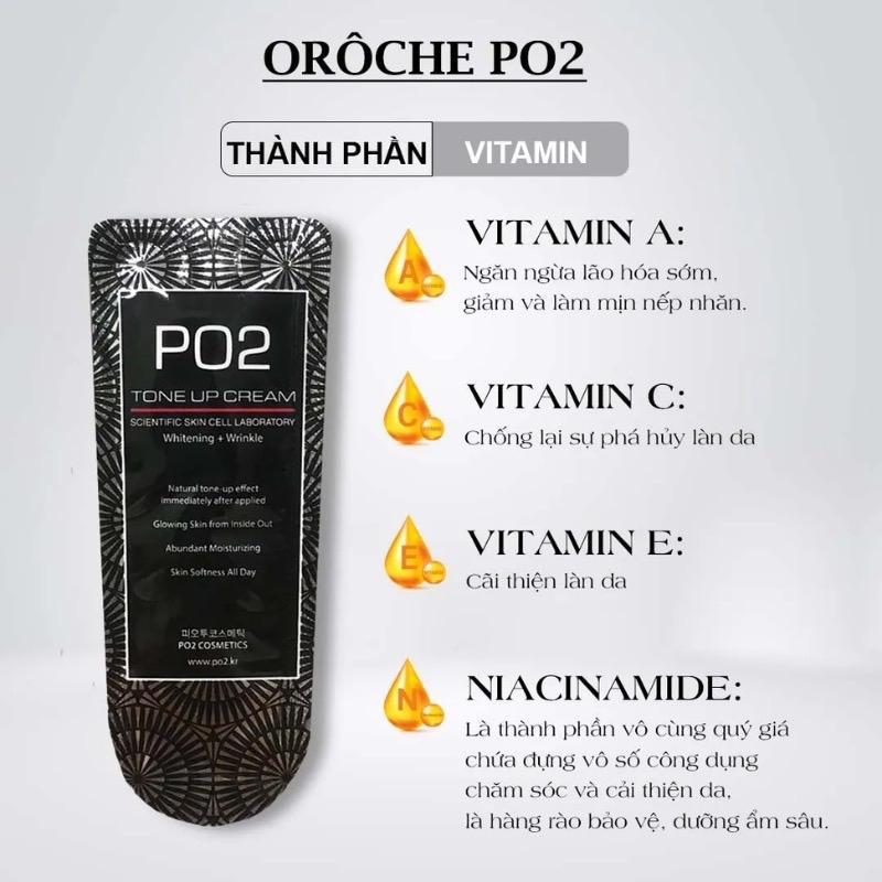 Kem dưỡng trắng da sample PO2 dạng váng sữa kích trắng 3g Skincare Làm Đẹp Da