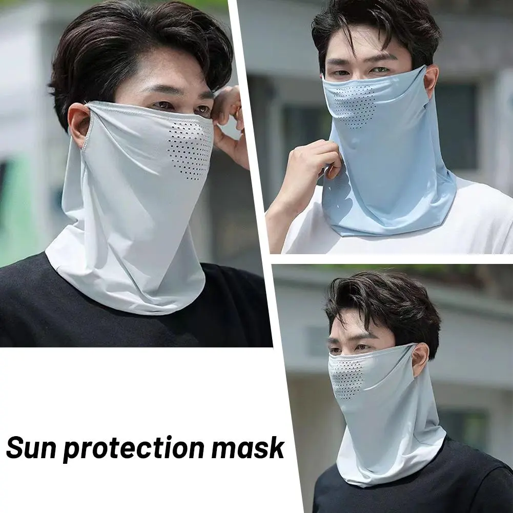 Lightweight Breathable Sunshade Neck Protection And Dustproof Mask 2-in-1 New Outdoor Fishing Sports Travel Ice Silk Sunscreen Mask Air Neck Mask Veil