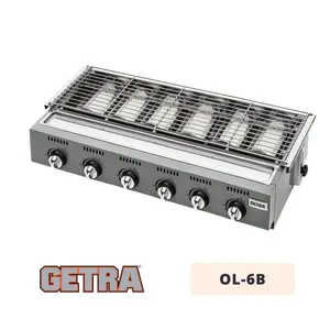 GETRA Grill Gas OL-6B Roaster 6 Tungku Alat Panggangan Sosis Garansi Resmi Kualitas Terbaik Pengatur Ketinggian - bubble wrap