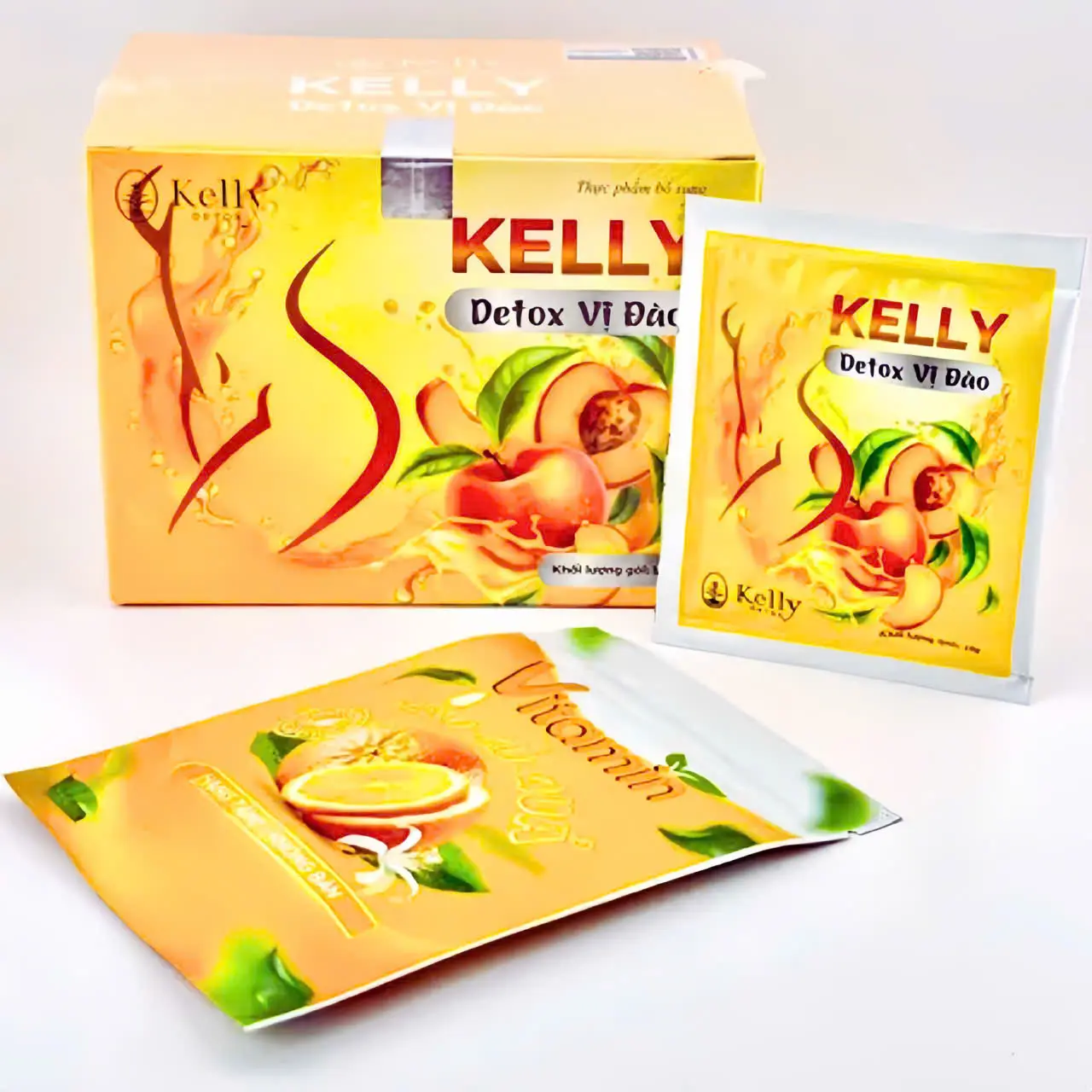 Trà thảo mộc tự nhiên hương đào 15 gói / hộp tặng vitamin