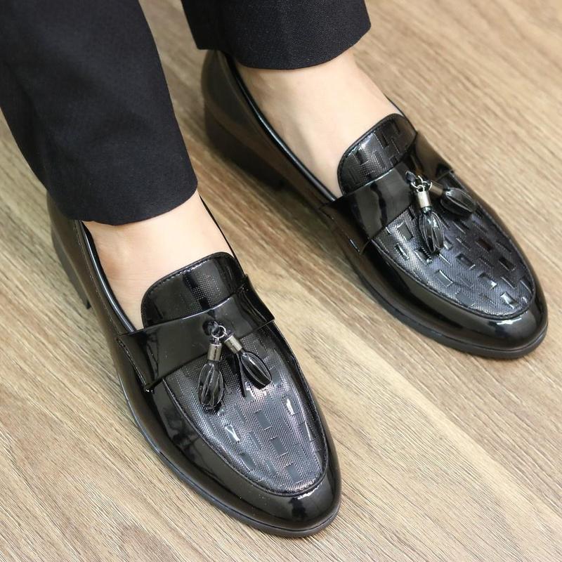 Giày lười nam cao cấp > da bóng in caro đính chuông - thanh lịch tinh tế, trẻ trung, năng động - Shoes 0