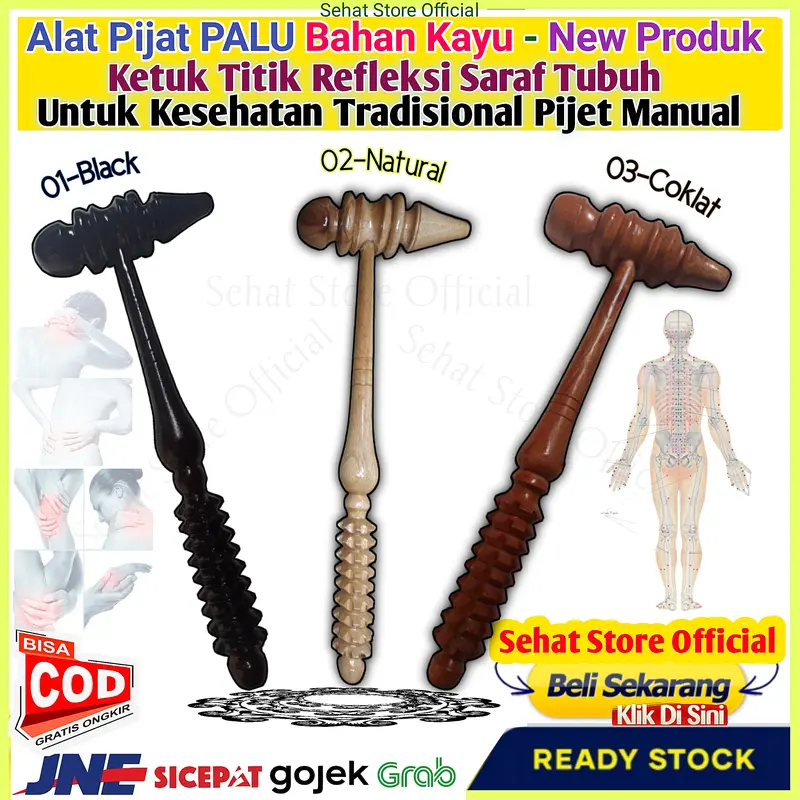 Alat Pijat Palu Kayu Terapi Pijet Refleksi Tangan Pijit Reflexi Pundak Punggung Kaki Betis Repleksi Therapi Pemijat Manual Tradisional Model Palu Bahan Remet Telapak Remes Tangan Massage Multifungsi Tongkat Pijet Badan Pijit Totok Therapy Tubuh Urut 0