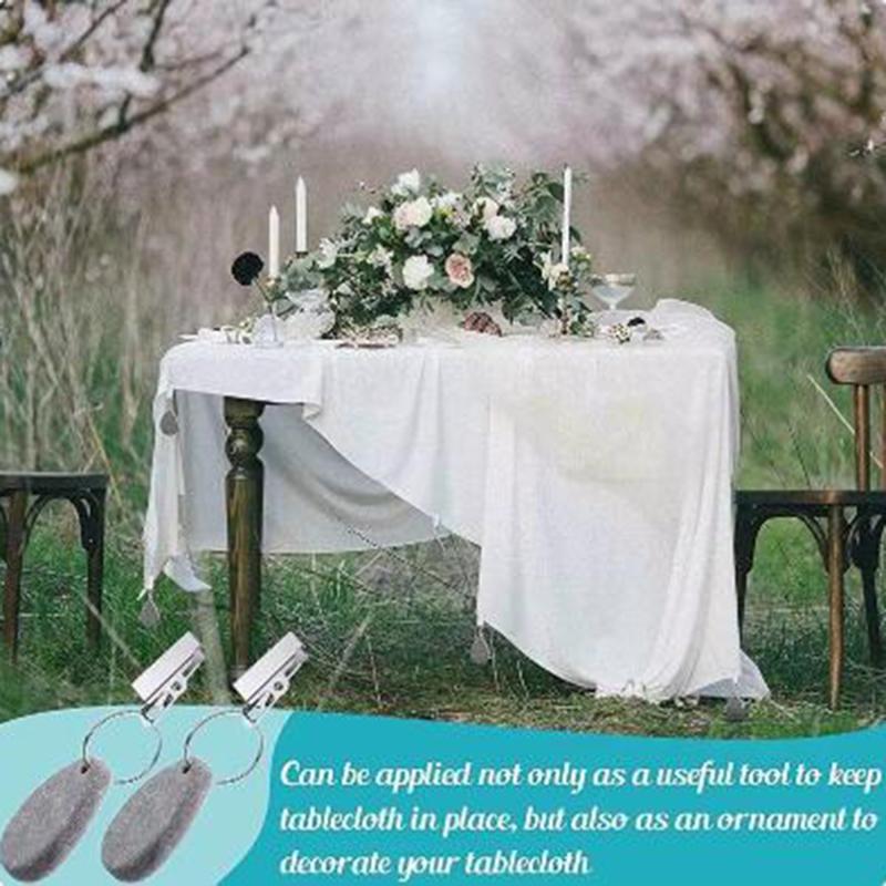 Product Introduction of 8PCS Tablecloth Pendant Tablecloth Clip Droplet Shaped Oval Hanging Tablecloth Pendant Tablecloth Clip Pendant Tablecloth Clip 14