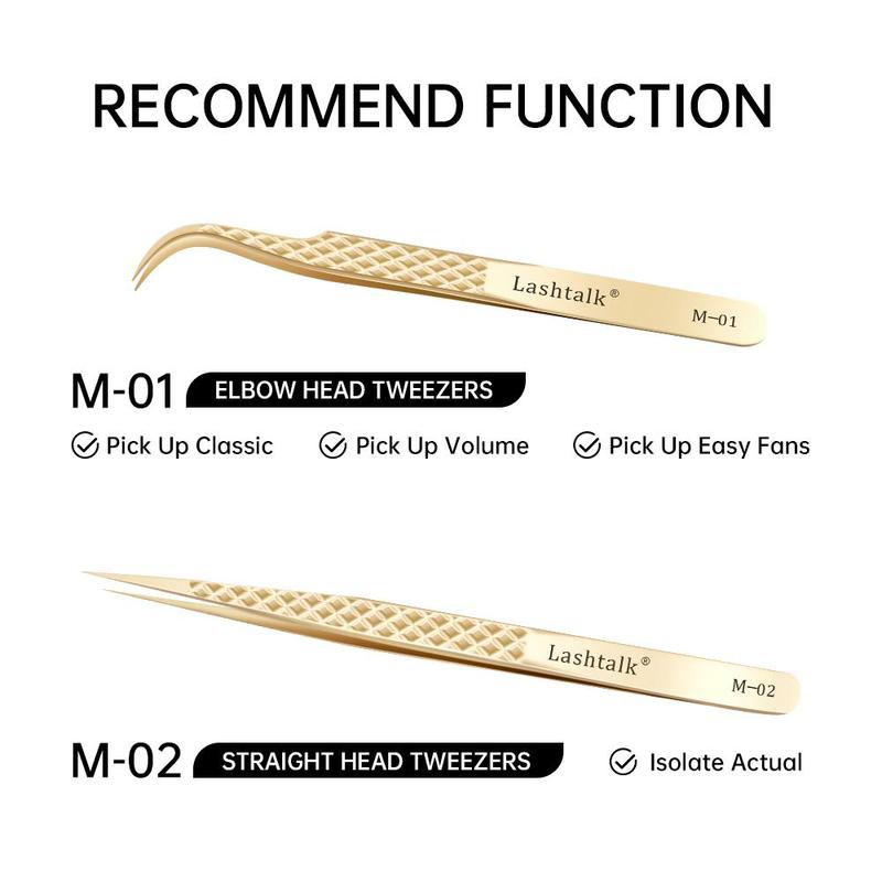 Stainless Steel Eyelash Extension Tweezers, Non-magnetic Pincet, Fake Lashes Applicator Tweezers, Lash Extension Supplies 4