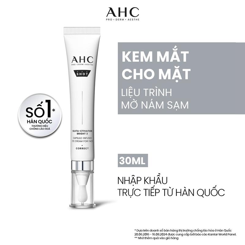 [AHC x HANNAH OLALA] Kem mắt cho mặt mờ nám sáng da PROSHOT GLUTA-CTIVATION BRIGHT 3 AHC 30ML [2]