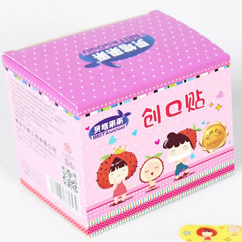 Product Introduction of 120pcs/box Colorful Cartoon Cute Band Aids Waterproof Breathable Strong Adhesion Wound Hemostasis Anti-Bacterial Woundplast 17