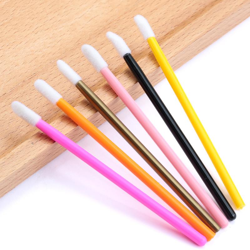 Product Introduction of 50pcs Diposable Lip Brush Makeup Mascara Wands Lipstick Micro Brushes Applicators Cleaner 4