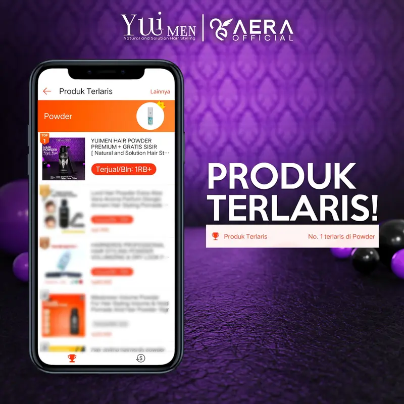 Yuimen Hair Powder Bedak Styling Rambut Premium Kontrol Minyak Rambut Bervolume + Gratis Sisir 3