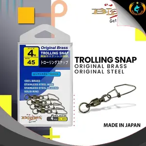 Trolling Snap Kili-kili Pancing BLOOD Ball Bearing Swivel Trolling + Insurance Snap (Black) Indostar