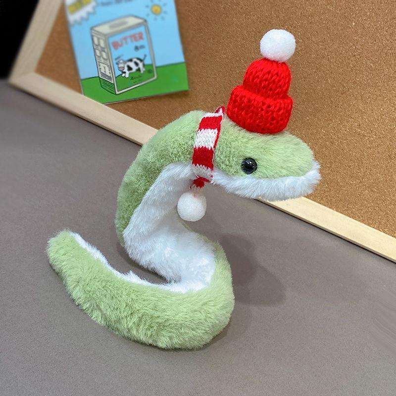 Product Introduction of 2025 New Year Mascular Mascot   Cute Little Green Snake Jewelry (headwear, Hand Decoration) Each Person Brings Good Luck 2