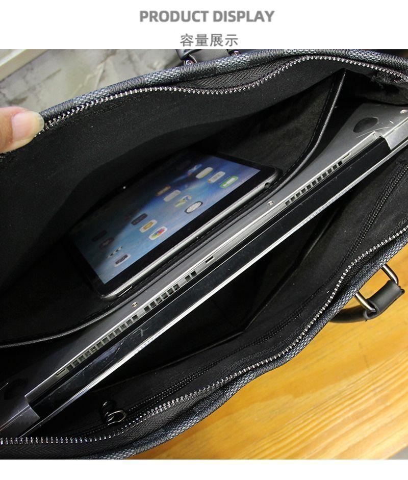 Product Introduction of Plaid Men'S Bag Handbag Briefcase Korean Men'S Bag Casual Fashion Shoulder Bag Messenger Bag Business Computer Bag 8