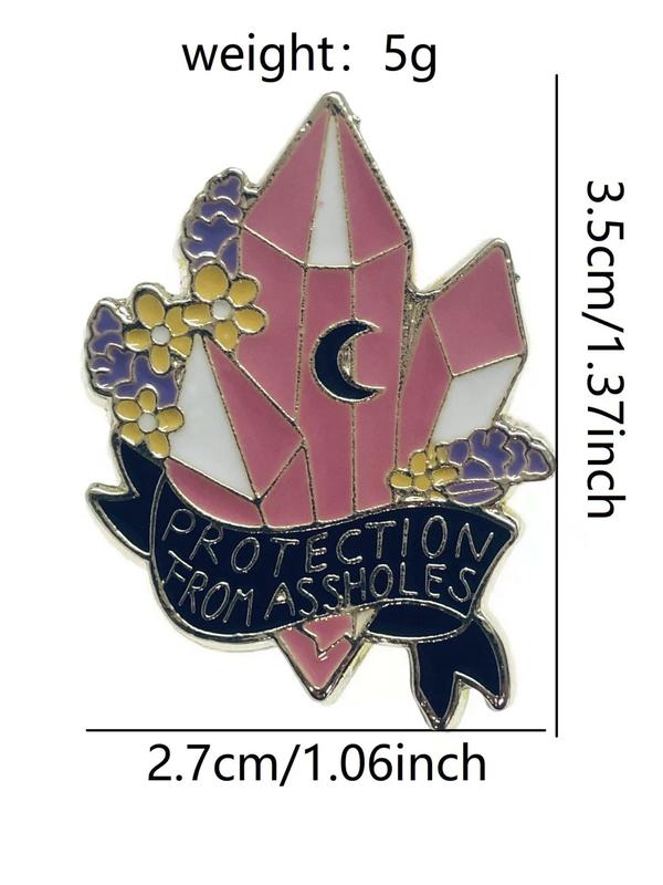 Summer 2024 New Trendy Letter & Moon Design Pin Brooch, Cute Flower Design Funny Y2k Brooch for Women & Men, Fashion Kawaii Japanese Accessories for Daily Wear As Gift for Friends 1