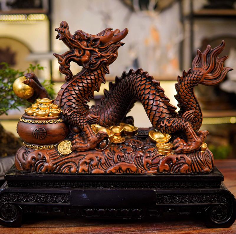 Tượng Nhất Long Tài Lộc - Linh vật phong thủy decor trang trí quà tặng ý nghĩa