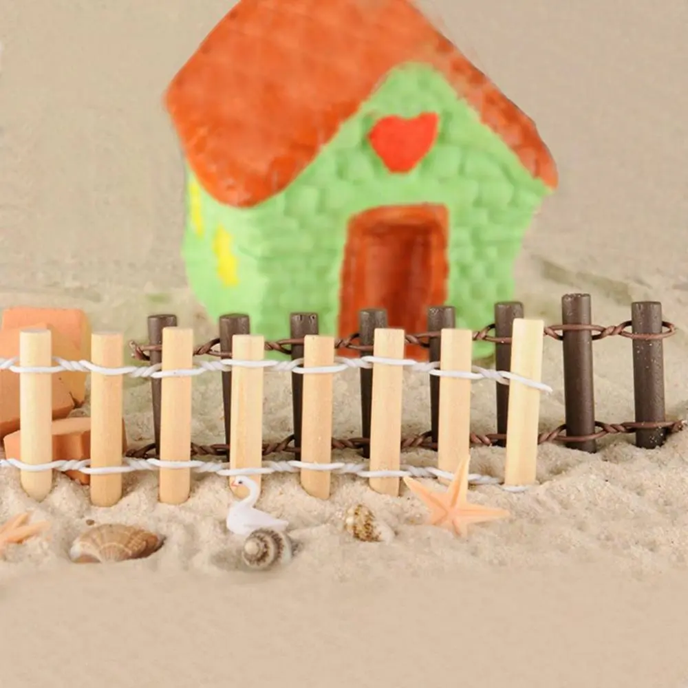 Wooden Fence Building Model Handrail For Sand Table Microlandscape