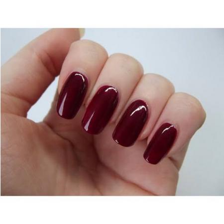 Kutek Merah tua Maroon Burgundy Cat kuku Hala BPOM uk besar Nail 0