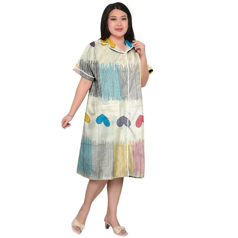 daster piyama wanita jumbo ld120/daster wanita oversize Katun Busui Ibu Kancing Bumil Tidur 2