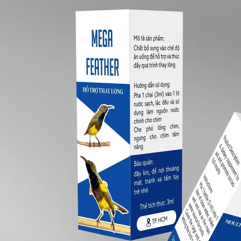 Combo 2 cám thay lông Thanh Nectar + 1 feather hỗ trợ thay lông dạng nước cho chim hút mật 2